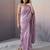 Lilac silk blend printed woven design saree whit blouse
