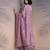 Lilac silk blend printed woven design saree whit blouse