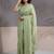 Green silk blend printed woven design saree whit blouse