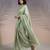 Green silk blend printed woven design saree whit blouse