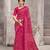 Pink chiffon bandhani geometric printed saree with blouse 