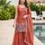 Women's Gorgeous Embroidery Work Fandy Silk Satin Fabric Straight Kurta Sharara and Dupatta Set