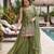 Women's Gorgeous Embroidery Work Fandy Silk Satin Fabric Straight Kurta Sharara and Dupatta Set
