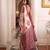 silk blend floral digital printed saree for women with contrast printed pallu