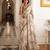 silk blend floral digital printed saree for women with contrast printed pallu