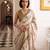 silk blend floral digital printed saree for women with contrast printed pallu