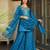 Women's Beautiful Embroidery Work Silk Fabric Straight Kurta Sharara and Dupatta Set
