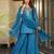 Women's Beautiful Embroidery Work Silk Fabric Straight Kurta Sharara and Dupatta Set