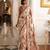 silk blend floral digital printed saree for women with contrast printed pallu