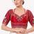 Red italian silk real mirror mumtaz cut blouse