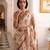 silk blend floral digital printed saree for women with contrast printed pallu