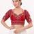 Red italian silk real mirror mumtaz cut blouse