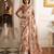 silk blend floral digital printed saree for women with contrast printed pallu