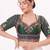 Green italian silk real mirror mumtaz cut blouse