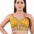 Yellow italian silk mirror kaudi lace readymade blouse
