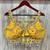 Yellow italian silk mirror kaudi lace readymade blouse