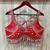 Red italian silk mirror kaudi lace readymade blouse