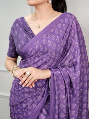 women's soft satin digital printed saree 2