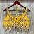 Yellow italian silk mirror kaudi lace readymade blouse
