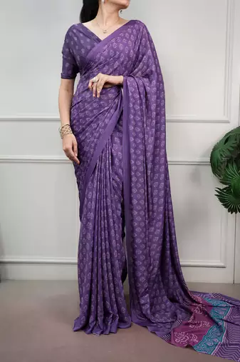 women's soft satin digital printed saree