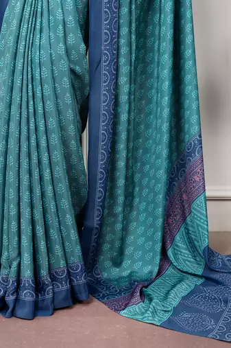 women's soft satin digital printed saree