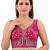 Pink italian silk mirror kaudi lace readymade blouse