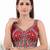 Maroon italian silk mirror kaudi lace readymade blouse