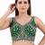 Green italian silk mirror kaudi lace readymade blouse
