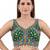 Green italian silk mirror kaudi lace readymade blouse