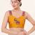 Yellow magic cotton heavy embroidered readymade blouse