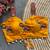 Yellow magic cotton heavy embroidered readymade blouse