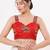 Red magic cotton heavy embroidered readymade blouse