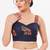 Navy blue magic cotton heavy embroidered readymade blouse