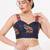 Navy blue magic cotton heavy embroidered readymade blouse