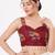 Maroon magic cotton heavy embroidered readymade blouse