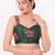 Green magic cotton heavy embroidered readymade blouse