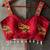 Maroon magic cotton heavy embroidered readymade blouse