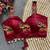 Maroon magic cotton heavy embroidered readymade blouse