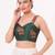 Green magic cotton heavy embroidered readymade blouse