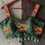 Green magic cotton heavy embroidered readymade blouse
