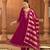 Women's Beautiful Embroidery Work Vichitra Silk Fabric Flared Kurta Pant and Dupatta Set