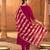 Women's Beautiful Embroidery Work Vichitra Silk Fabric Flared Kurta Pant and Dupatta Set