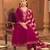 Women's Beautiful Embroidery Work Vichitra Silk Fabric Flared Kurta Pant and Dupatta Set