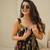 Black floral printed rayon anarkali gown