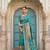 Blue Color Jacquard Weaving  Work Silk Blend Saree