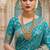 Blue Color Jacquard Weaving  Work Silk Blend Saree
