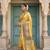 Yellow Color Jacquard Weaving  Work Silk Blend Saree