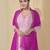Pink ombre georgette embroiderey sequence work anarkali suit set with dupatta