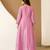 Lightpink art silk embroidery sequence work anarkali kurta pant set with dupatta