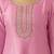 Lightpink art silk embroidery sequence work anarkali kurta pant set with dupatta